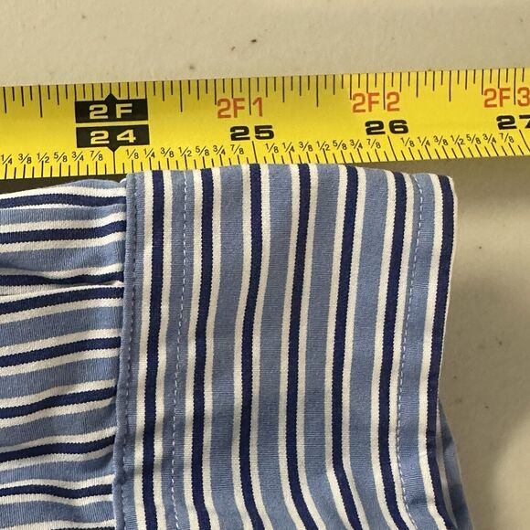 Ralph Lauren Shirt Men's XXL Blue Striped Button Up/ Down Classic Fit Pony Logo - Picture 7 of 13